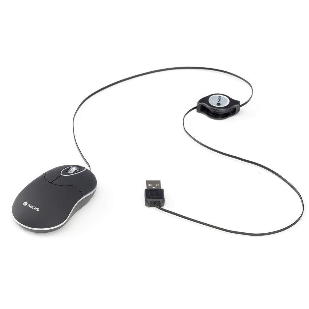 Amazon.com: NGS SIN Black Optical Mouse 1000dpi and Retractable